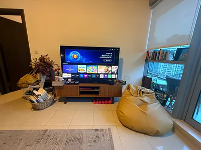 Wooden TV Entertainment Unit - Mid-century Style, Good Condition