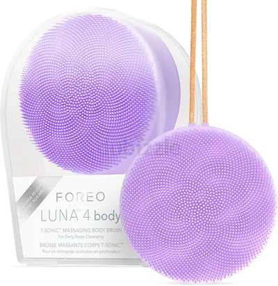 FOREO LUNA 4 BODY T-SONIC MASSAGING BEAUTY BRUSH LAVENDER