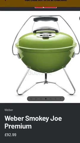 Weber Smokey Joe Premium Portable Charcoal Grill - Good Condition
