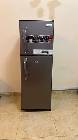 one week Used double-door refrigerator.