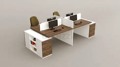 Cosmo 4 Seater Workstation Desk For Office Employee