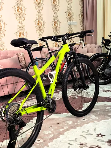 Used Neon Green Full-Suspension Mountain Bike - Good Condition