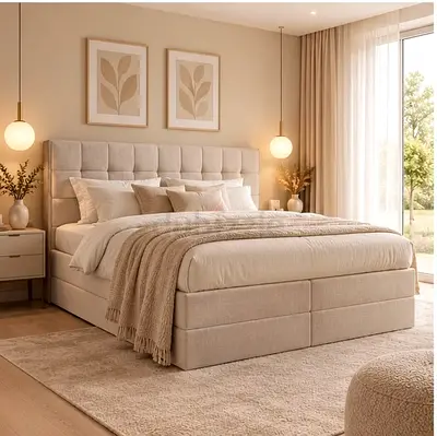 New begei 180*200 king size minimal luxury comfort