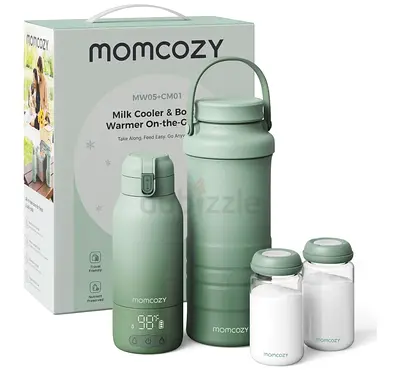 Momcozy portable milk warmer and cooler with 4 nos of 10oz bottles