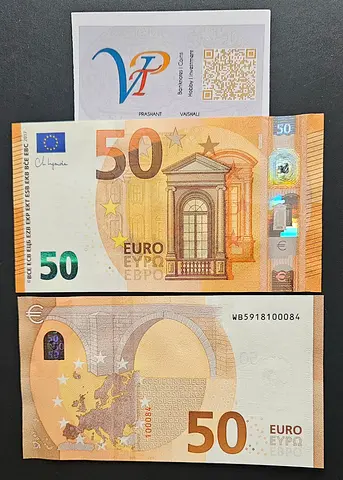 Pair 50 Euro Banknotes - 2017 issued - Uncirculated