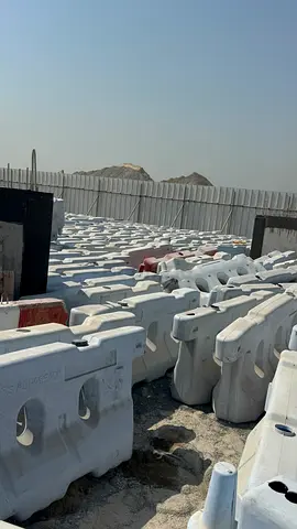 Bulk Plastic Water-Filled Road Barriers — Good Condition, Ready to Use