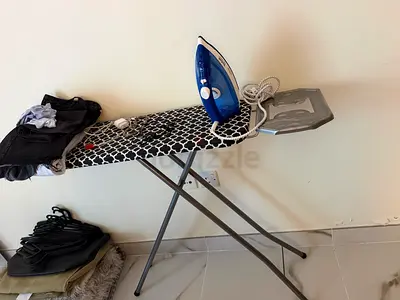 Foldable Ironing Board with Steam Iron - Good Working Condition
