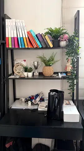 Desk with bookshelves