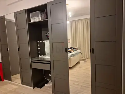 IKEA PAX wardrobe, 3.75 m, soft-close, two mirror doors