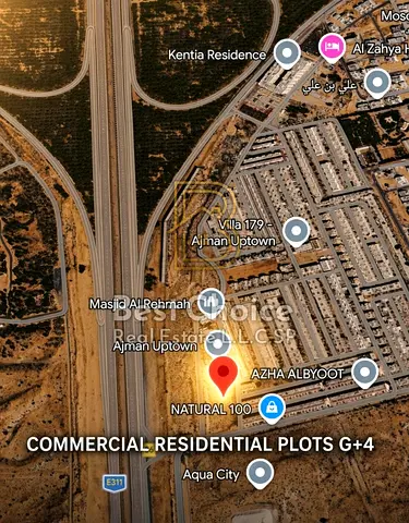 أرض سكنية تجارية للبيع في الزاهية عجمان مقابل عجمان داون تاون