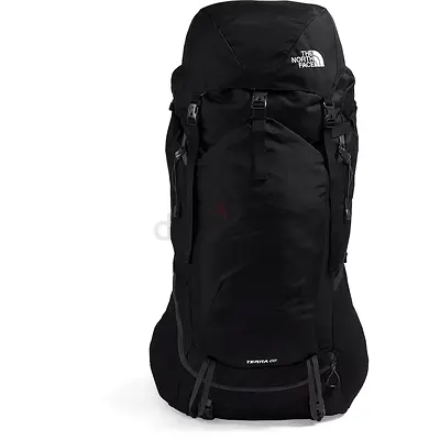 The North Face Terra 65L Black Hiking Backpack - Never used. Model: NF0A3GA5,
Size S/M, 65 litres.