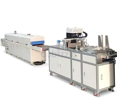 Industrial printing machine with integrated feeder and dryer