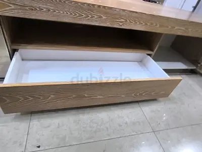 Wooden TV Entertainment Unit with Drawer - Light Oak Finish