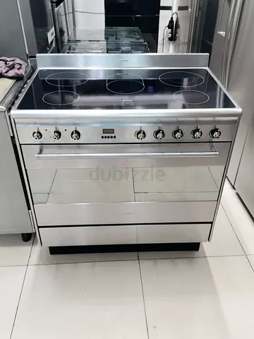 Stainless Steel 5-Burner Electric Ceramic Hob with Oven - Good Condition