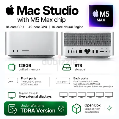 Apple Mac Studio (M5 Max) — 128GB RAM, 8TB