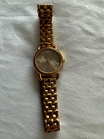 Gold-tone Women's Analog Bracelet Watch - Pre-owned