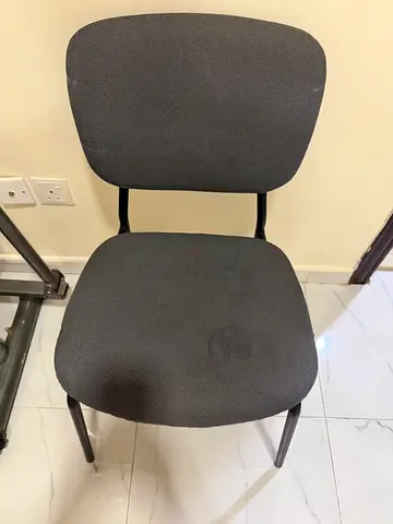 IKEA Grey Fabric Office/Visitor Chairs - Stackable, Good Used Condition