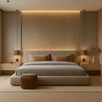 Minimalist King Bed with optional Built-in Nightstands