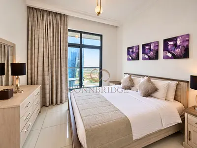 Furnished 1BR | Community and Skyline Views