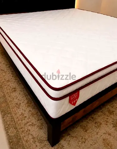 Modern Bed frame with Queen size mattress - ( urgent sale -reduced price )