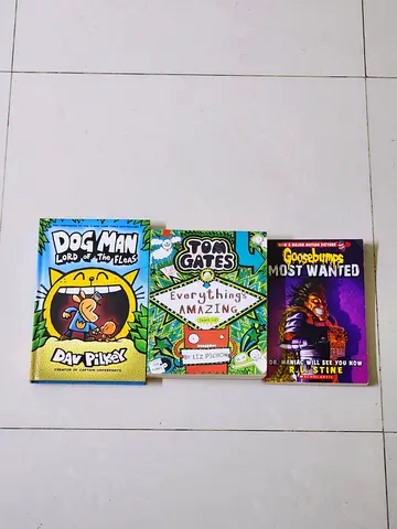 Children's chapter books bundle: Dog Man, Tom Gates, Goosebumps