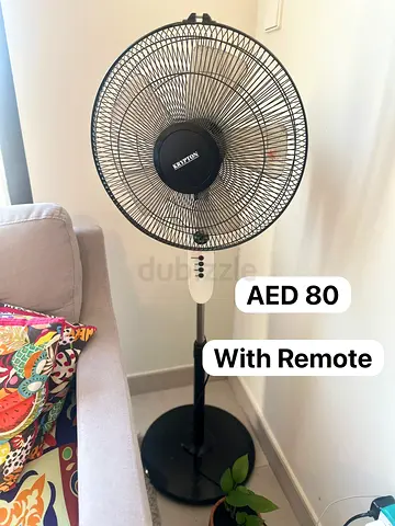 Standing pedestal fan with remote - good condition