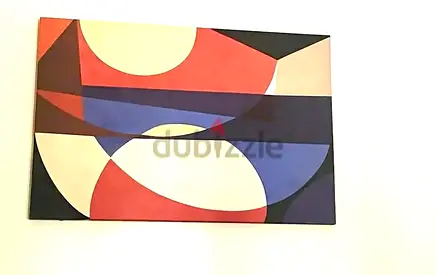 Abstract Geometric Canvas Wall Art - Mid-Century Style