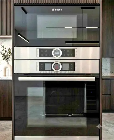 Bosch series 8 bulit in oven and microwave set