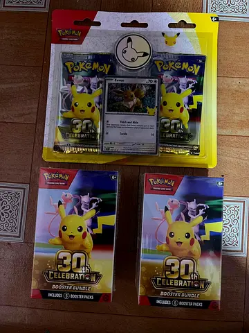 Pokémon 30th Anniversary Booster Bundles & Packs (3 pack set)
