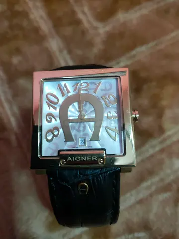 Aigner Square Dial Leather Strap Wristwatch - Good Condition