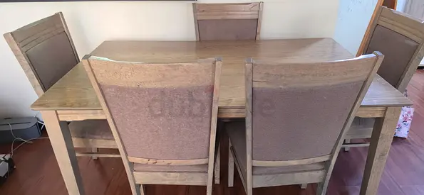 Wooden Dining table with 5 chairs