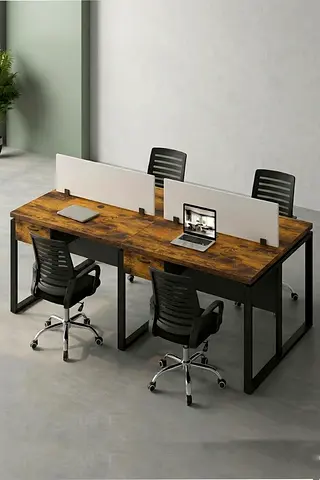 Aesthetic Office Workstation Desk For 4 Persons