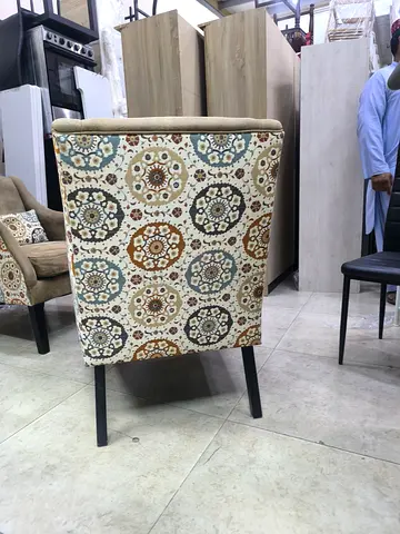 Pair of Patterned Accent Chairs — Good Condition