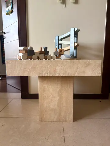 Travertine Marble Lamp Table