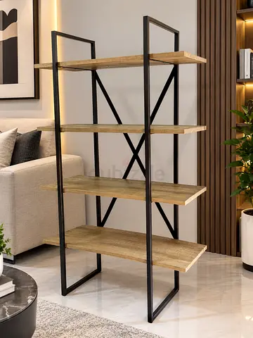 Pottery barn 4-Tier Wooden and Metal Open Shelf Unit