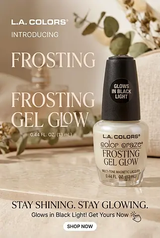 L.A. COLORS Frosting Gel Glow Nail Polish - New 13ml