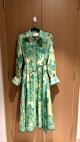 Alémais style sara shirt dress in green jungle