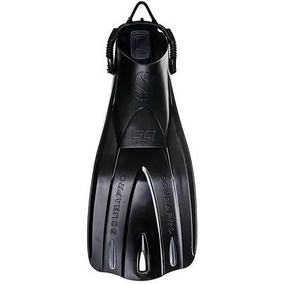 Scubapro GO Sport Fins (Black - Size Medium) - Brand New