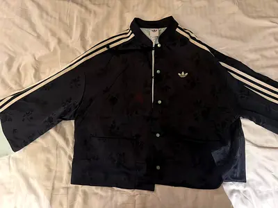 Adidas Originals Black Satin Track Jacket - Women's Size (XL)