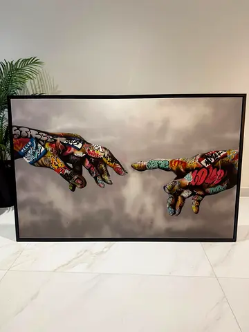 Stunning print with floating black frame