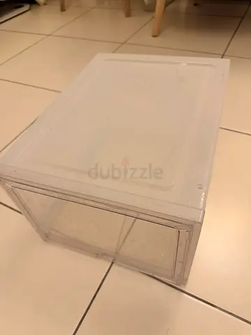 Clear Plastic Storage Drawer / Shoe Box (stackable) - Good Condition