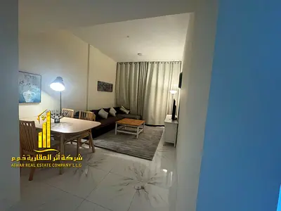 ✨ A premium 2-bedroom apartment with a living room, available for monthly rent in Al Hamidiya. Located near Sheikh Mohammed bin Zayed Road, offering e