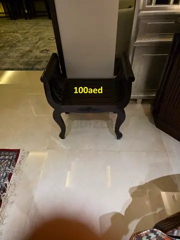 Small carved wooden stool/bench - good condition (100 AED)