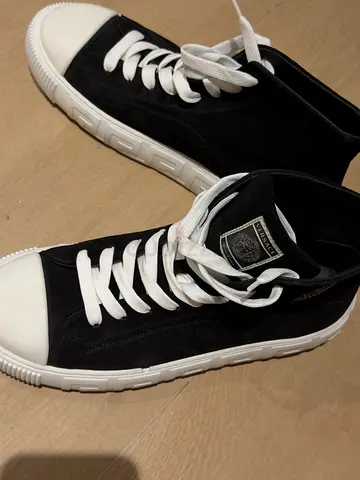 Versace Greca High-Top Sneakers – Black Suede – EU 43