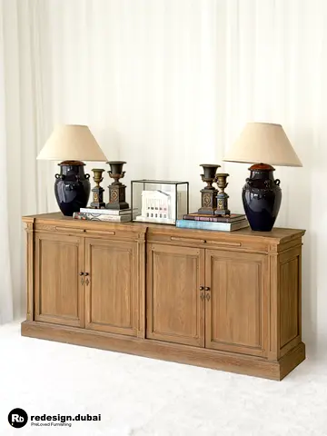 MARINA HOME EUROPEAN PROVINCIAL FARMHOUSE OAK SIDEBOARD or buffet or credenza or console table