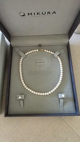 Mikura Pearl Necklace & Earrings Set – Never Worn – Original Retail AED 8,000