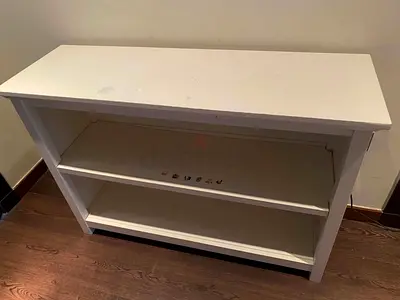 Pottery Barn White Two-Shelf Tables
