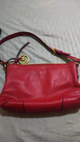 Red Michael Kors Leather Crossbody Bag - Used, Good Condition