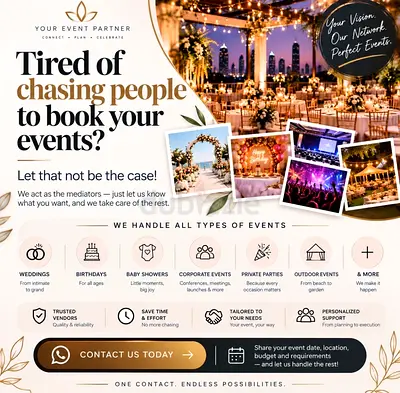 Event management for corporate events and any other event
