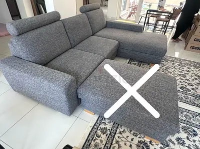 Dark gray, IKEA Sorvoline L Shape Sofa without head Rest